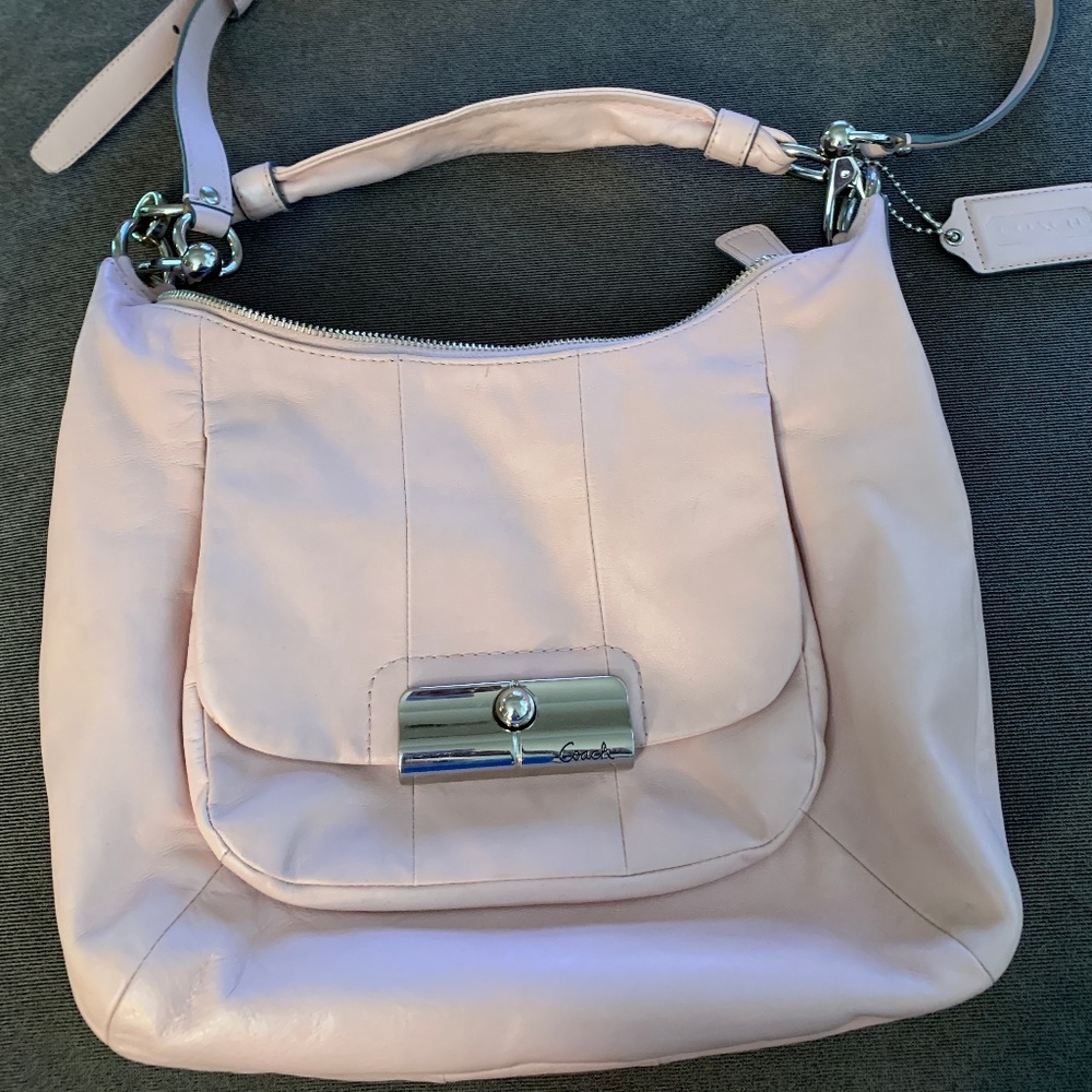 Coach Kristen Leather Satchel #16808 Baby Pink